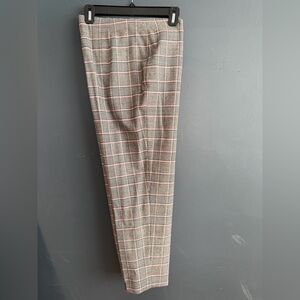 Piazza Sempione Gray with Navy and Red Checkered Ankle Pants